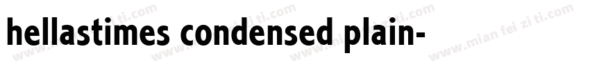 hellastimes condensed plain字体转换